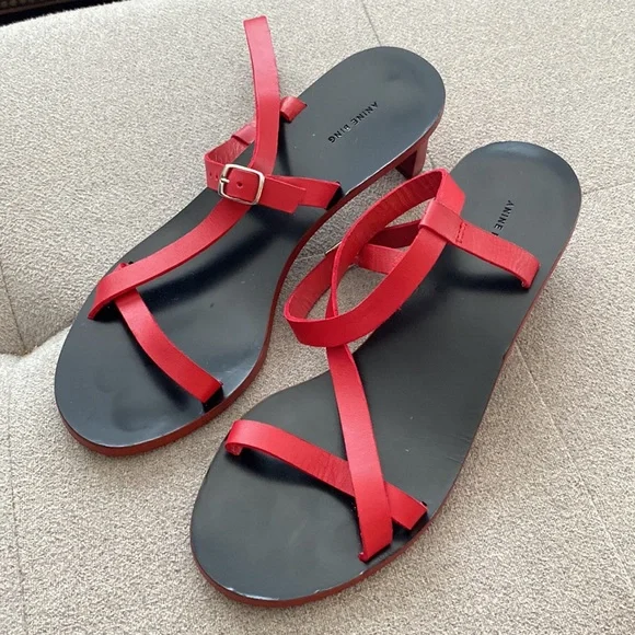 ANINE BING Remi strappy sandal in red - Picture 9 of 13